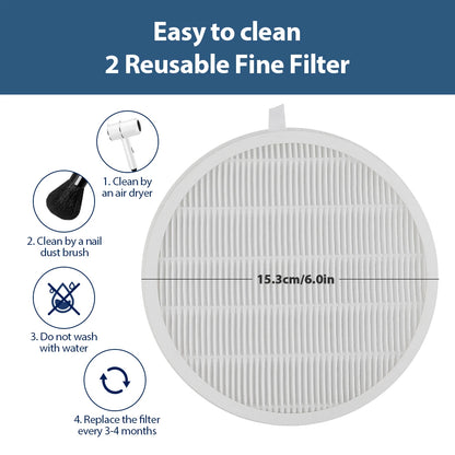 130W Brushless Nail Dust Collector – Powerful Suction Nail Dust Extractor, Manicure Vacuum Cleaner with 2 Filters
