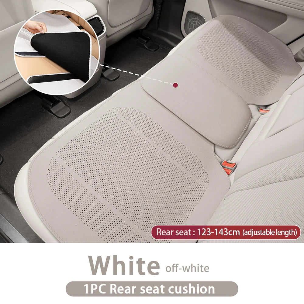 Universal Leather Car Seat Cushion - Breathable Perforated Four-Season Seat Cover