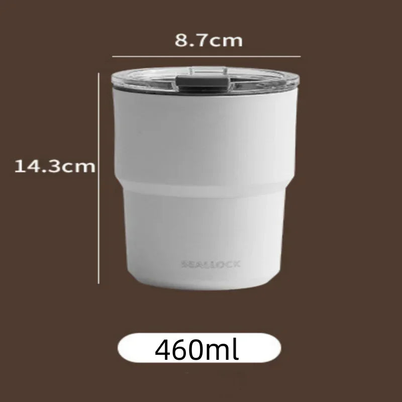 304 Stainless Steel Thermos Cup – Double-Layer Insulated Large Capacity Portable Travel Mug for Coffee & Water, Office Use