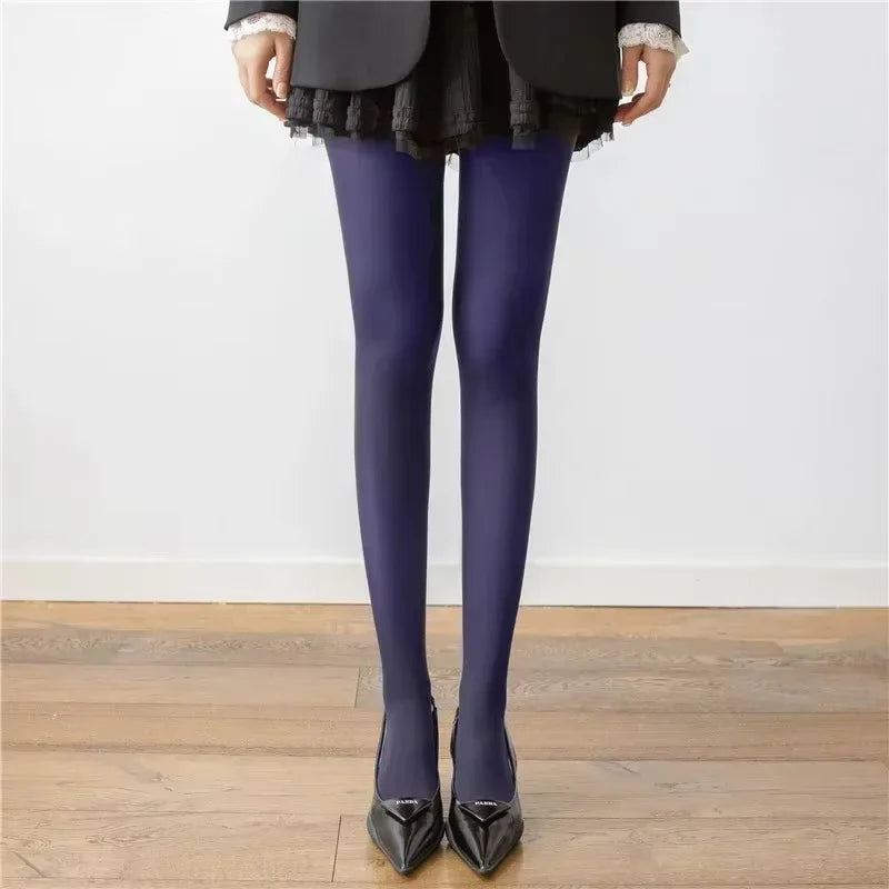 Red Women’s Tights - Super Elastic Plus Size Pantyhose Stockings for Y2K & Everyday Wear