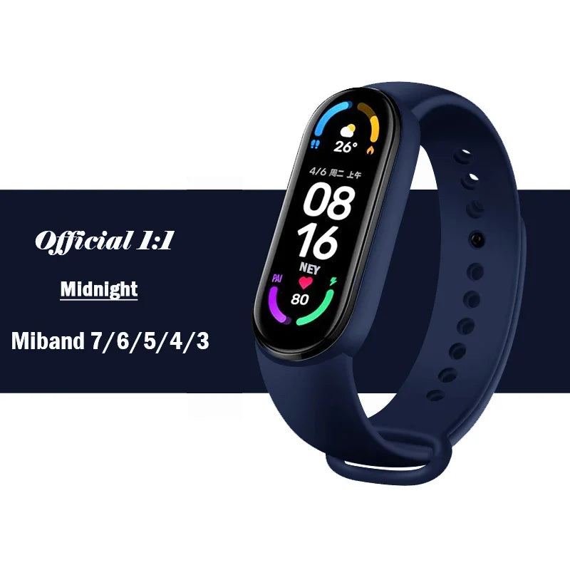 Silicone Strap for Xiaomi Mi Band 3-7 NFC – Sport Replacement Wristband Bracelet