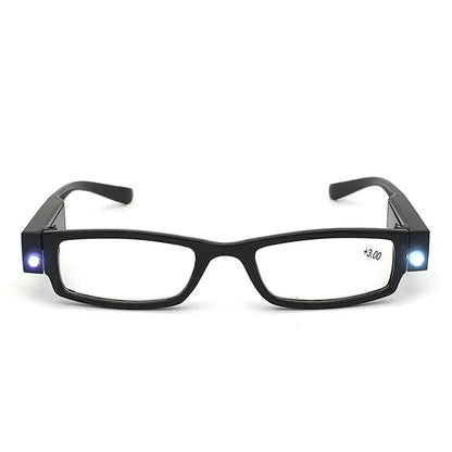 2021 LED Light Reading Glasses – Full Frame Fashion Eyewear for Men & Women, +1.0 to +4.0 Diopters