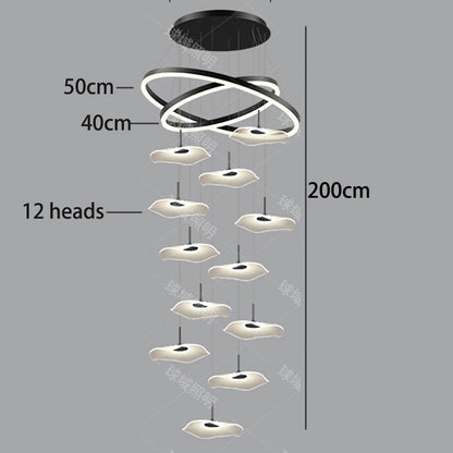 Nordic Stair Chandelier Pendant Light – Modern Ceiling Lighting for Living Room, Bedroom & Dining Room Home Interior Decoration Fixture