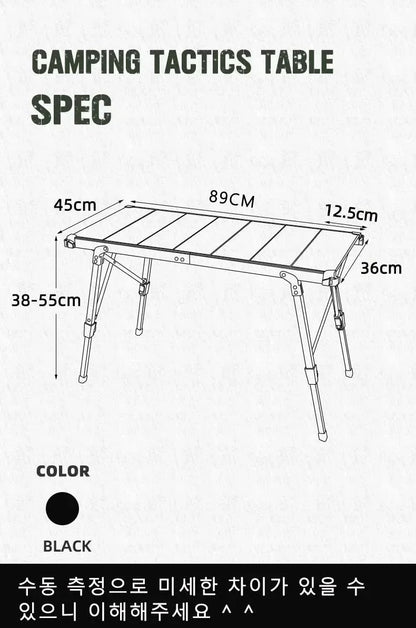 IGT Tactical Spliceable Table – Portable Outdoor Camping Table, Lightweight Aluminum Alloy for Picnic, Hiking & BBQ