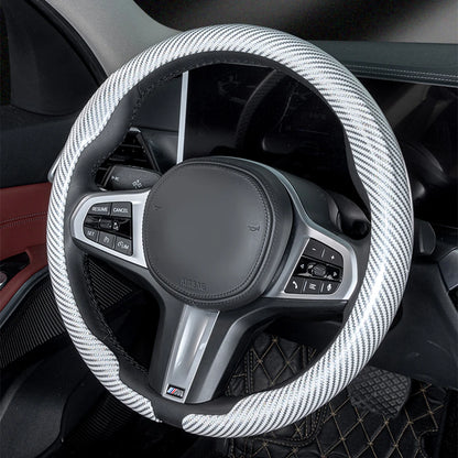 Universal 36-38cm Car Steering Wheel Cover — Non-Slip, Breathable, Fits Round & D-Shaped Wheels