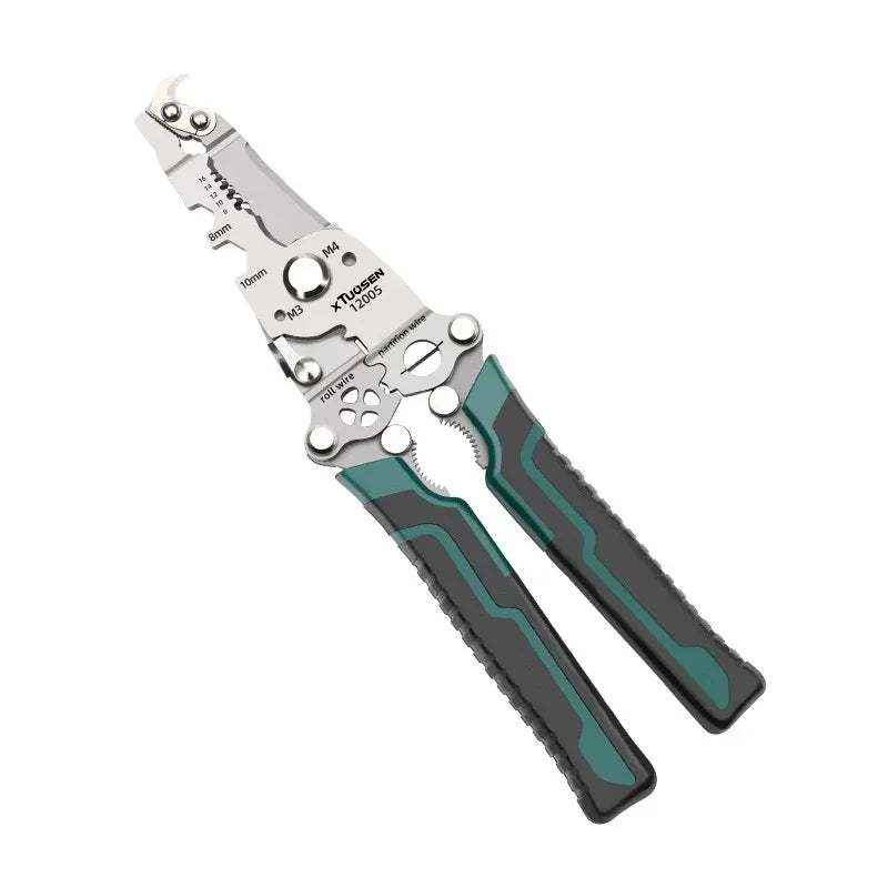 Multi-Functional Foldable Electrician Pliers - Wire Cutting, Wiring, Pulling, Splitting & Pressing Tool