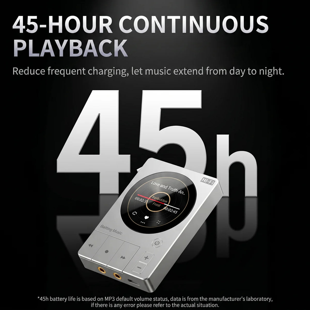 Famue 32GB Mini MP3 Player - Bluetooth HiFi Music Player with 2" IPS Display, Voice Recording for Students, Classroom & Meetings