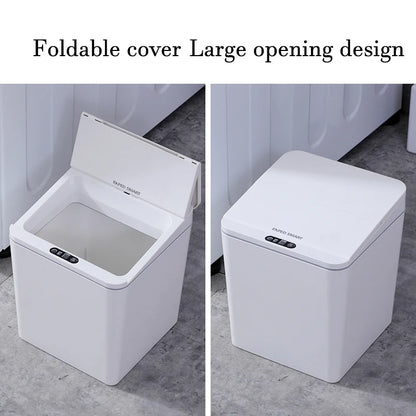 Ch 4/6L Desktop Mini Sensor Trash Can - Small Countertop Waste Basket with Lid, Miniature Desk Garbage for Bathroom