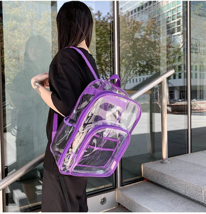 Transparent Shoulder Bag | Unisex Large Capacity Waterproof Multifunctional Backpack for Men & Women