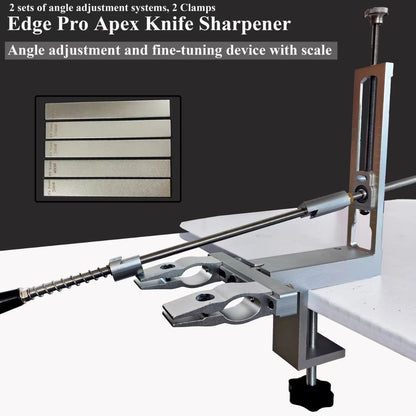 S09 Professional Fixed Angle Knife Sharpener – Apex Knife Sharpening System with Diamond Stones Set for Kitchen Tools