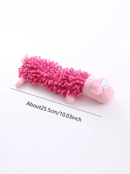 Plush Squeaky Dog Toy - Frog and Hippo Chew Toy for Teething and Teeth Cleaning
