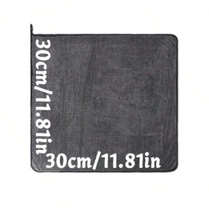 Dark Gray Car Microfiber Towel - Oversized Ultra Absorbent Cleaning Cloth for Car Wash & Detailing