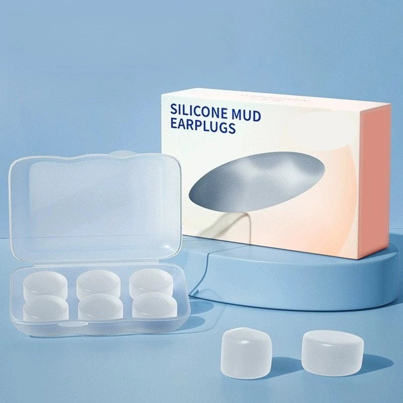 Wax Silicone Ear Plugs - Reusable 27dB Noise Cancelling Sleep and Swim Earplugs for Comfort Protection