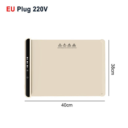 Foldable Electric Warming Tray – Portable Food Warmer Mat with 3-Temperature Fast Full-Surface Heating