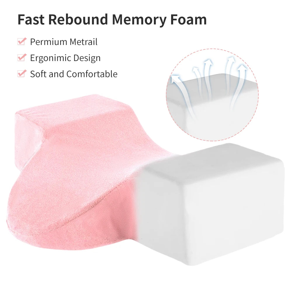 Pink Eyelash Neck Pillow – U-Shaped Memory Foam Support for Lash Extension Accessories
