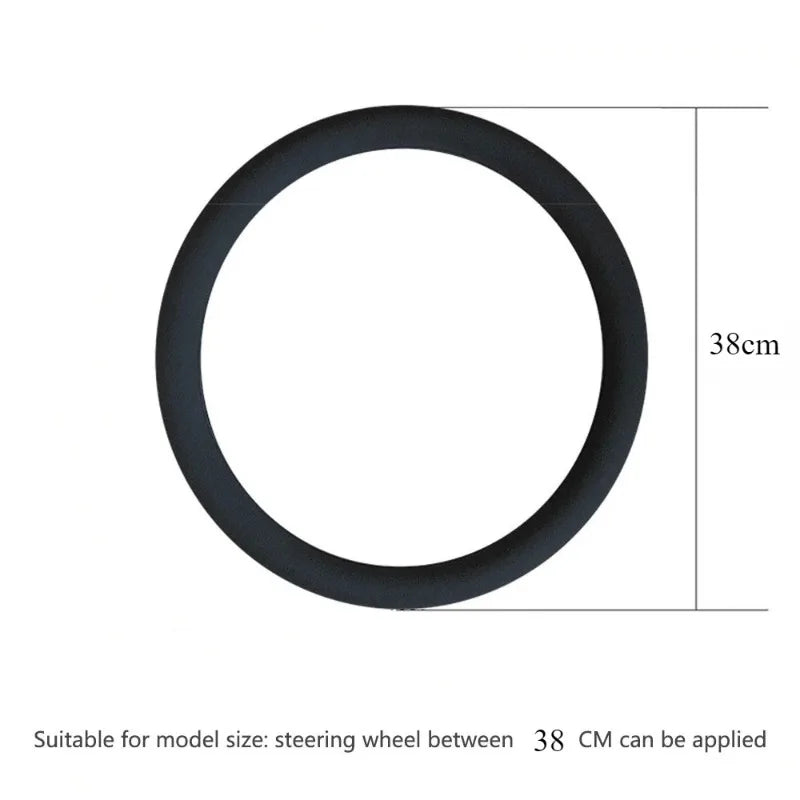 Breathable Silicone Steering Wheel Cover - Non-Slip Universal 38cm Car Wheel Protector for Summer Driving Comfort