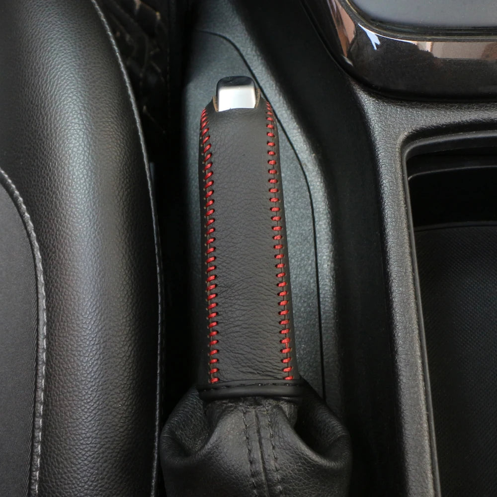 Carbon Fiber Leather Handbrake Cover for Peugeot – Fits 307, 308, 407, 206, 207, 3008, 406, 208, 2008, 508 & More