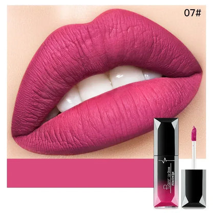 Pudaier Waterproof Matte Lip Gloss – Liquid Lipstick in Nude, Purple, Black Rose Shades
