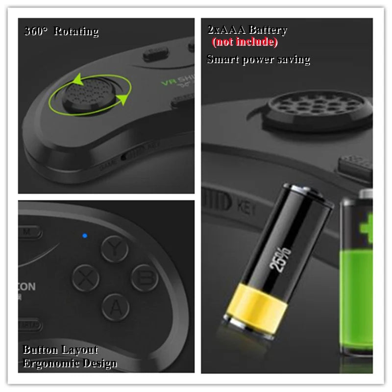 Original J20 4K VR Headset - 3D Virtual Reality Glasses Box with Stereo & Rocker for iOS/Android Phones up to 6.7"