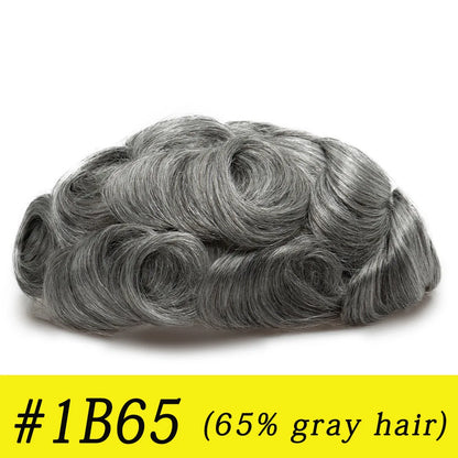 Ultra Thin Skin 0.03mm Men’s Toupee Human Hair Wig – Natural Hair Replacement System Lightweight Male Hairpiece