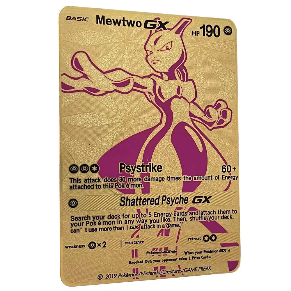 2025 Metal Pokémon Card - Arceus Charizard Mewtwo VMAX GX EX Gold Anime Collectible Card
