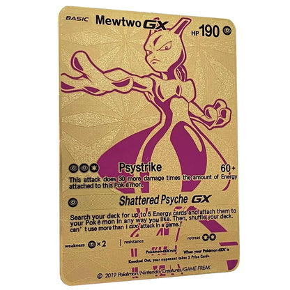 2025 Metal Pokémon Card - Arceus Charizard Mewtwo VMAX GX EX Gold Anime Collectible Card