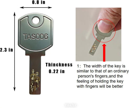 TSA006 Luggage Key & Tag - Replacement Key for Rimowa Suitcases and TSA Locks