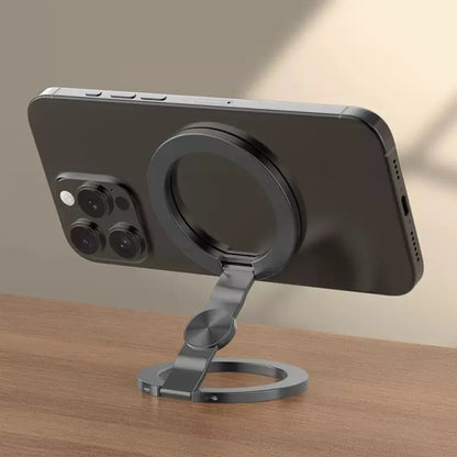 Foldable MagSafe iPhone Holder - 360° Rotating Magnetic Stand & Finger Grip for iPhone 17/16/15/14/13