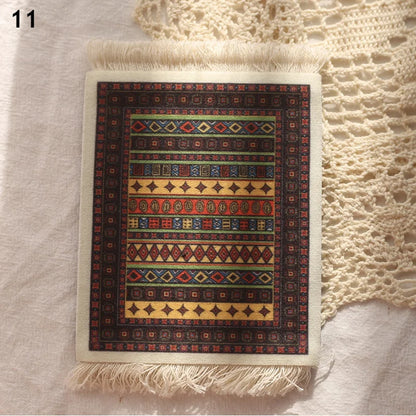 38cm Round Braided Tableware Mat – Washable, Anti-Slip, Heat-Resistant Dining Placemat and Drink Coaster for Home Decor