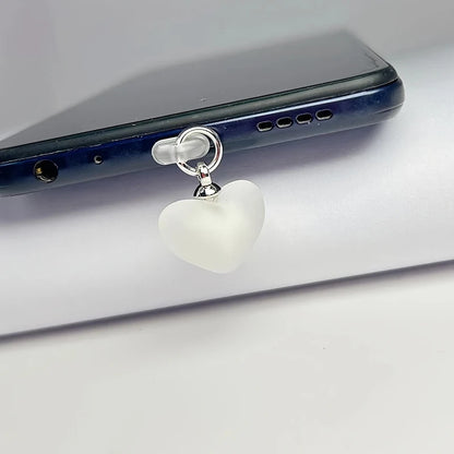 Heart-Shaped Phone Dust Plug Pendant - Universal iPhone/Type-C Accessory for Protection & Style