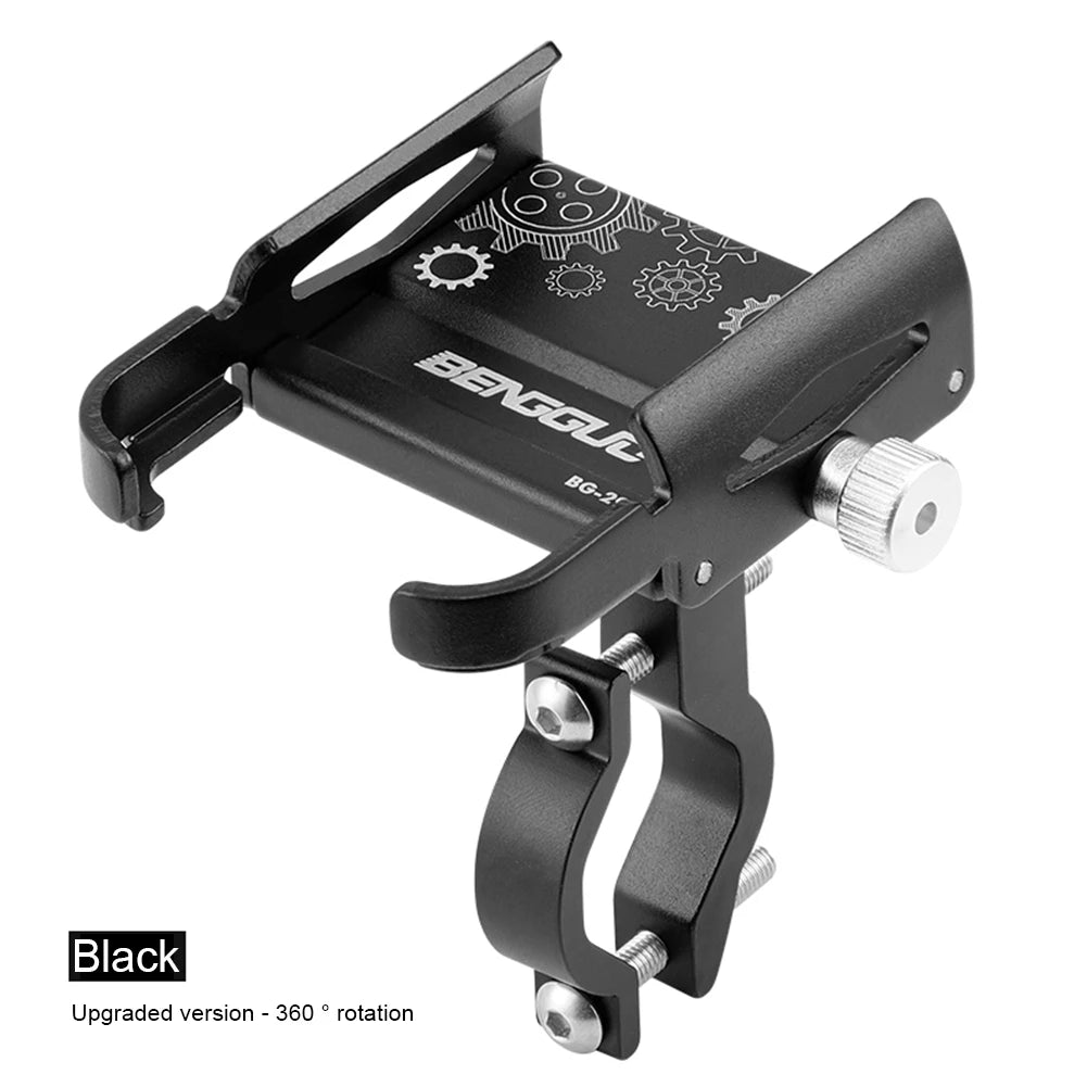360° Rotatable Aluminum Alloy Bicycle & Motorcycle Phone Holder – MTB Bike GPS Handlebar Mount Stand