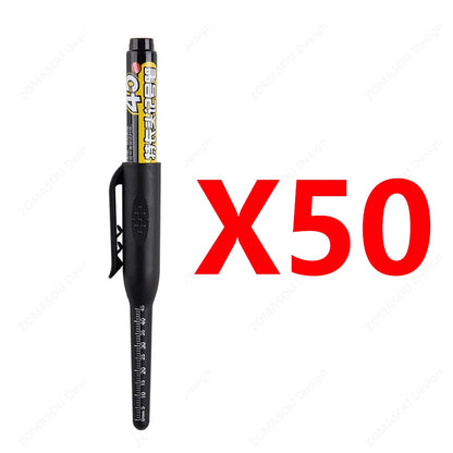 Carpenter Marker Pens — 45mm Long Nib Head, Hole Marker for Woodworking, 100-1PCS White/Black/Blue/Red Hand Tools