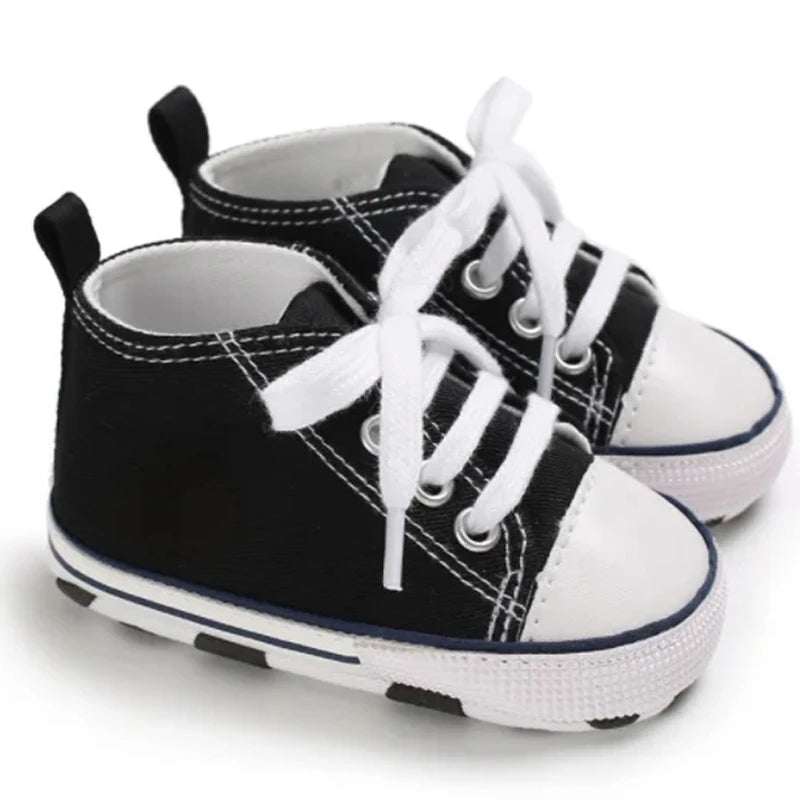 New Baby Shoes for Boys & Girls – Classic Canvas Casual Sneakers, Soft Sole Non-Slip Toddler Walkers D2486
