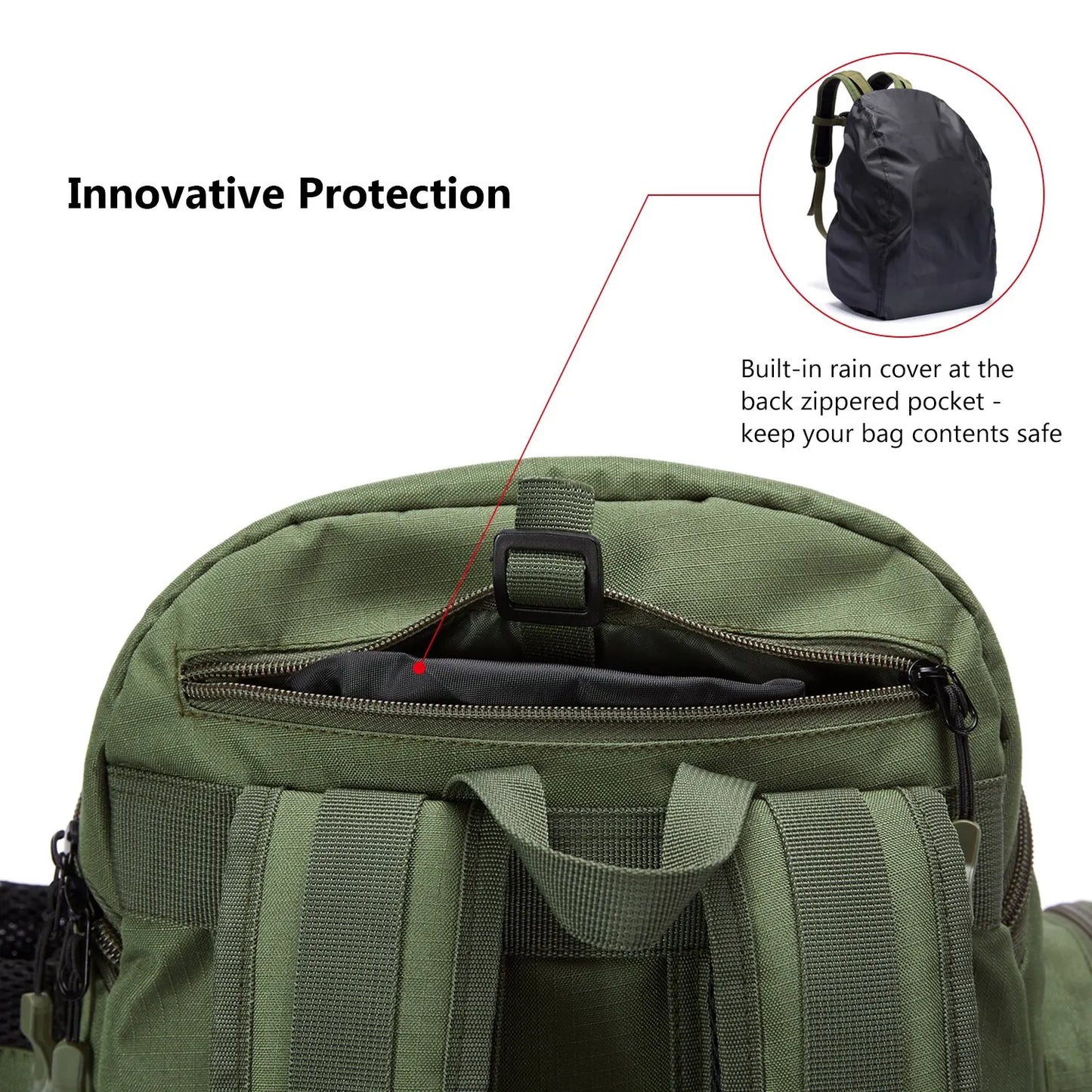 Bassdash Fishing Tackle Backpack — Lightweight Tactical Multifunctional Fishing Bag