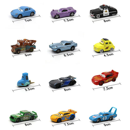 Disney Pixar Cars 3 Lightning McQueen & Mater Model Collection – 1:55 Diecast Alloy Car Toys for Children, Gift
