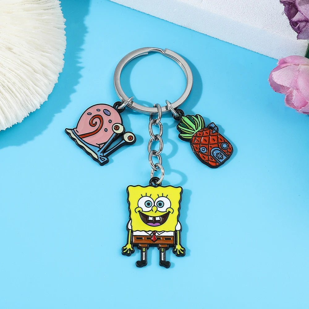 SpongeBob SquarePants Keychain - Cute Cartoon Pendant Charm, Funny Fashion Accessory Gift for Friends