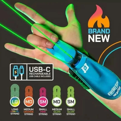 Spider Silk Wrist Launcher - USB Rechargeable Luminous String Shooter Cosplay Toy