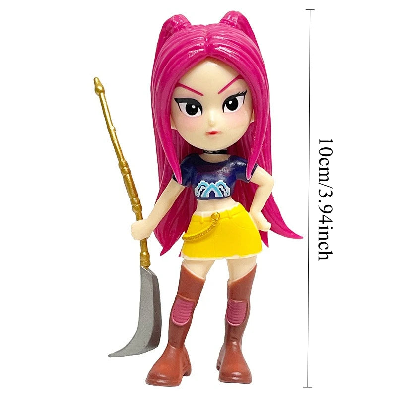 6PCS K-Pop Demon Hunters Figure Set – PVC Cartoon Gaming Desk Decoration, Collectible Model Toys for Kids