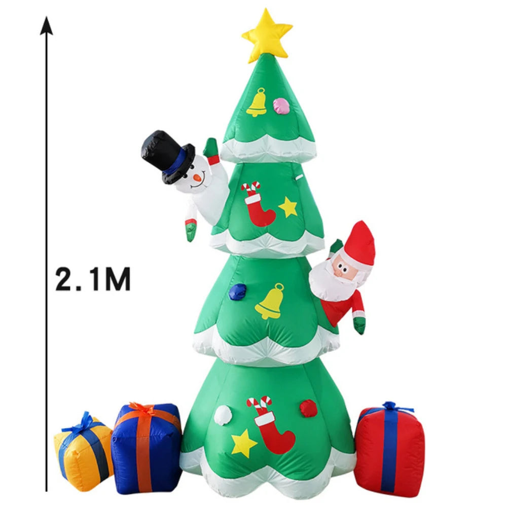 Christmas Inflatable Decoration – Glowing Snowman, Penguins & Santa Claus with Built-in LED for Indoor and Outdoor Xmas Party Yard