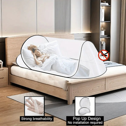Portable Pop-Up Mosquito Net – Lightweight Instant-Setup Bed Net for Camping & Travel, Indoor/Outdoor Protection