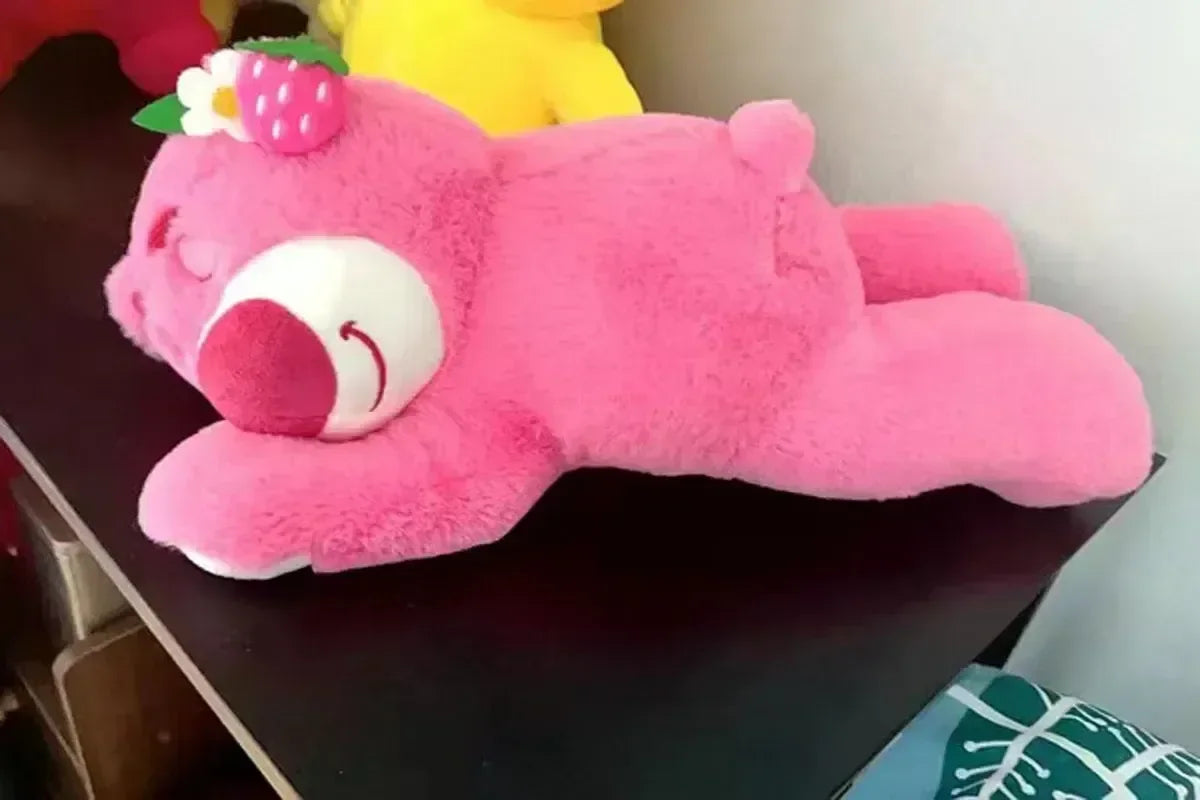 90cm Disney Toy Story Lotso Strawberry Bear Plush Sofa Pillow – Cute Stuffed Toy Gift for Kids & Friends