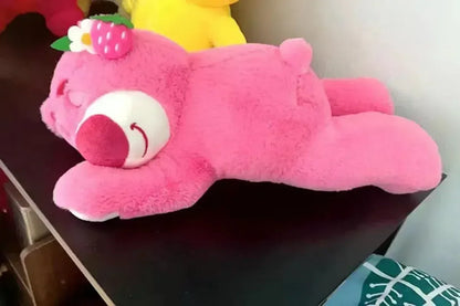 90cm Disney Toy Story Lotso Strawberry Bear Plush Sofa Pillow – Cute Stuffed Toy Gift for Kids & Friends