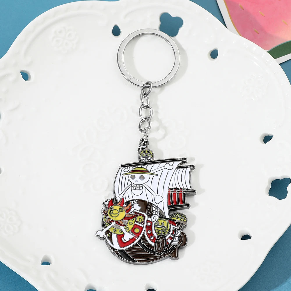 One Piece Anime Keychain – Monkey D. Luffy Pirate Metal Pendant for Bags, Backpacks & Gifts