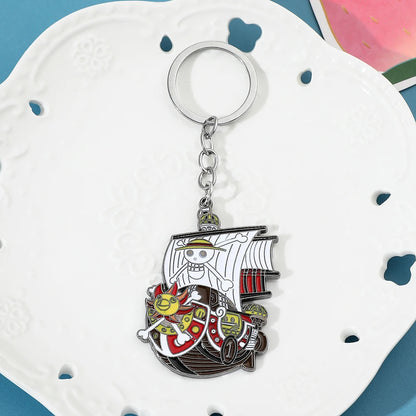 One Piece Anime Keychain – Monkey D. Luffy Pirate Metal Pendant for Bags, Backpacks & Gifts