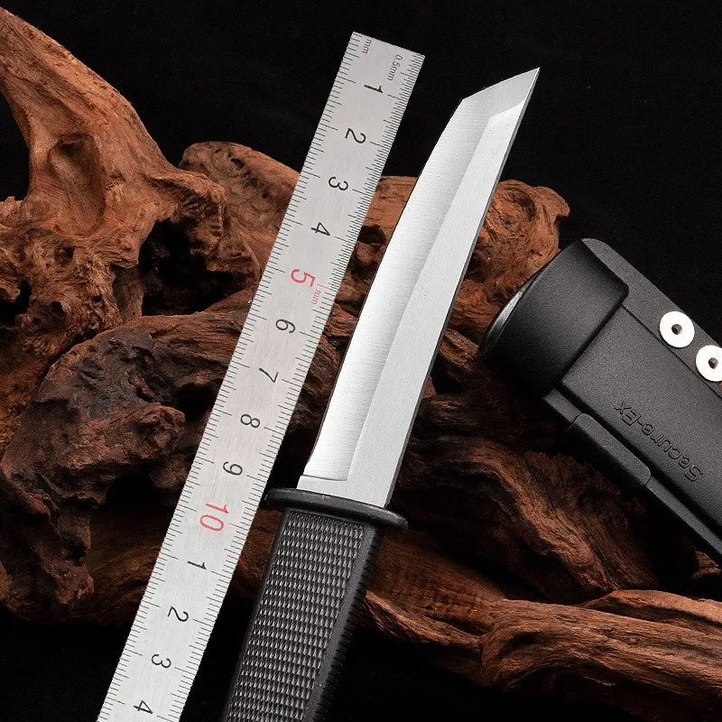 2PC Portable Outdoor EDC Survival Knife Set - Multi-Functional Stainless Steel Fruit and Table Knife with Sheath