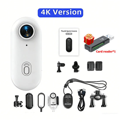 Mini 1080P/4K Magnetic POV Camera - Pocket Vlog Body Chest Recorder with WiFi, Waterproof Design for Sports, Cycling and Helmet Use