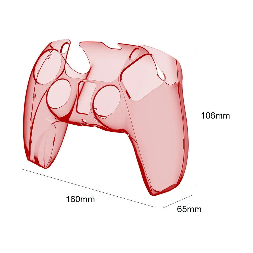Ultra-Slim Clear PC Cover for PS5 DualSense Controller – Electronic Accessory Protector Case
