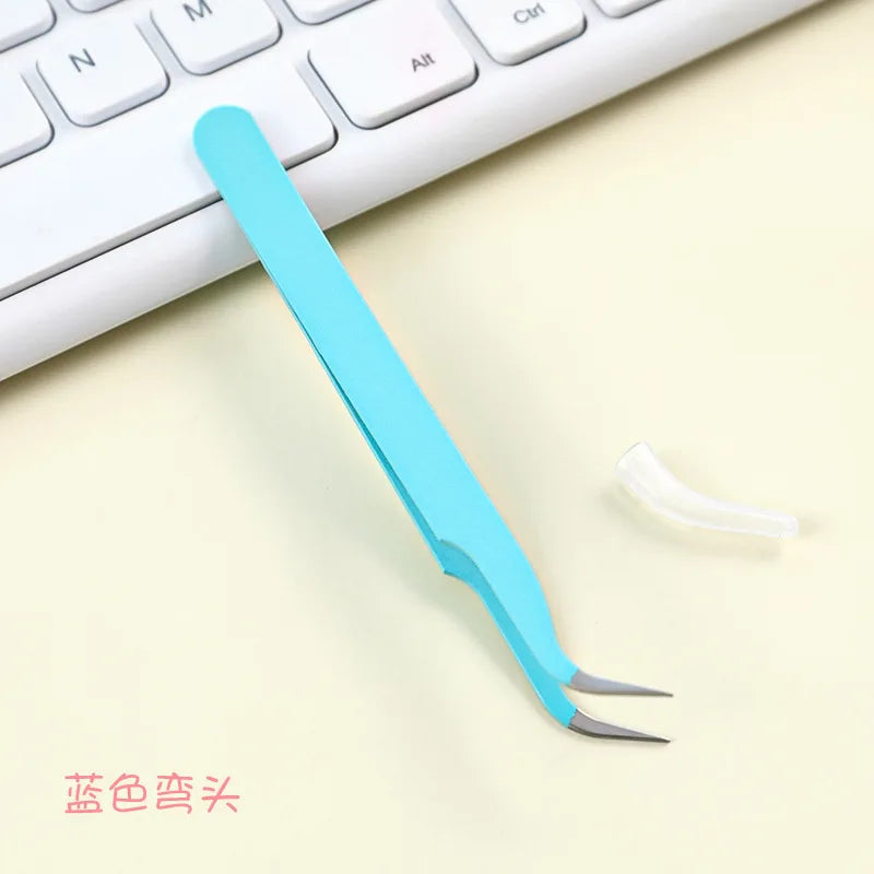 Multifunctional Tweezers Set - Angled Picking Tools & Color Clip Accessories