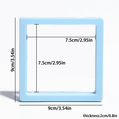 Black 3D Floating Display Case Frame – Free-Stand Suspension Membrane Jewelry Storage Box for Rings, Earrings & Necklaces