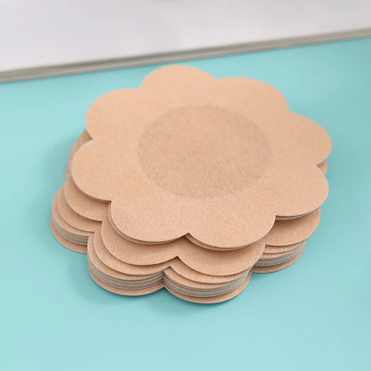 100PC Disposable Cloth Nipple Covers – Invisible Bra Pasties, Breast Petals & Chest Stickers for Women